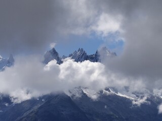 snow covered mountains