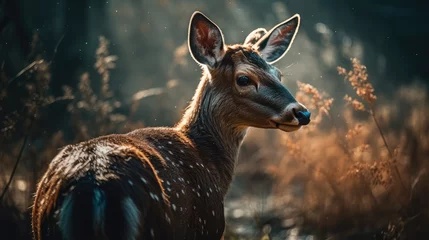 Tuinposter Deer in Morning Sun. © Matthew