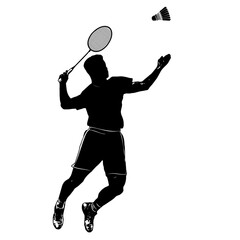 badminton player silhouette