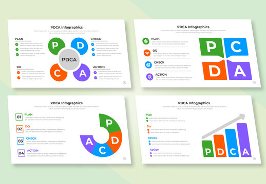 Colorful PDCA Infographic Design