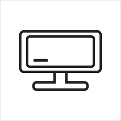 tv vector icon line template