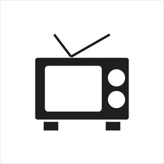 tv vector icon line template