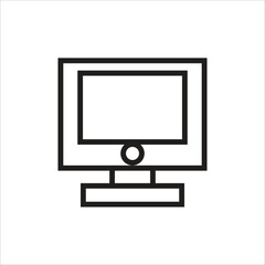 tv vector icon line template