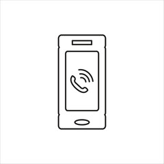 phone vector icon line template