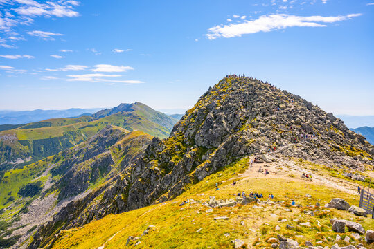Mount Chopok and Mount Dumbier on sunny summer day in Low Tatras, Slovak: Nizke Tatry, Slovakia