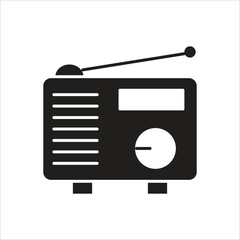radio vector line icon template