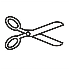 scissor vector icon line template