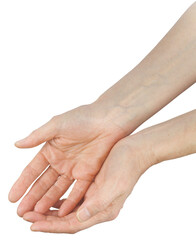 Reiki Healer sending out healing vibes to help raise your life force vibration - female healer with...