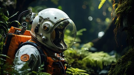 Astronaut Lost In Jungle