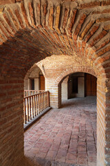 Ancient caravanserai hotel in the old town Shaki city, Azerbaijan