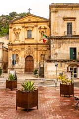 Fototapeta na wymiar Church of San Domenico in Modica, Ragusa, Sicily, Italy, Europe, World Heritage Site 