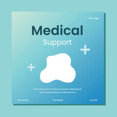 Medical Social Media Post Template, Healthcare Social Media Banner Template, Healthcare post social media banner ad, Medical and healthcare social media post template