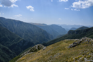 Fototapeta na wymiar Landscape photography of mountain view in summer season sunny day