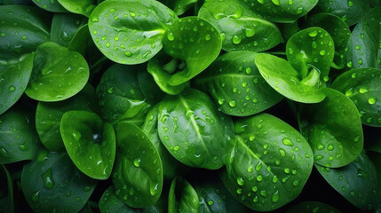 Top of view Fresh spinach leaves