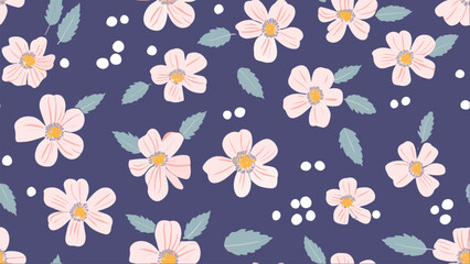 Hand drawn seamless floral pattern print, bouquets, flower compositions