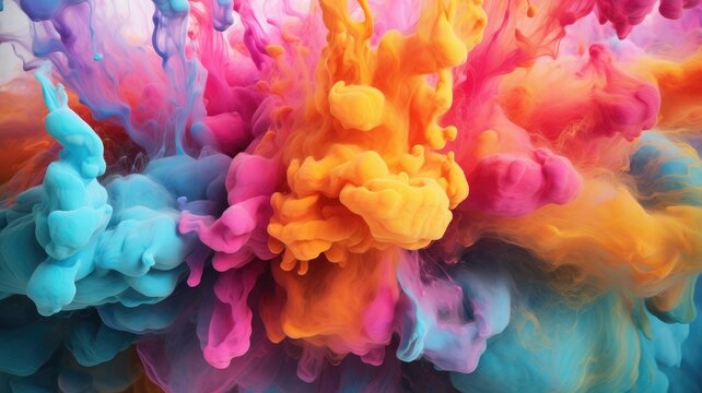 Different colors of paint blending together on a canvas, showing how unity can result in vibrant and captivating creations
