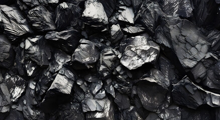 Background of black coal with high quality texture and digitalization. 