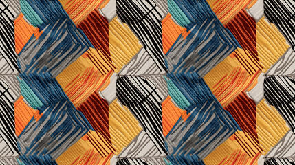 motif sans bord de moquette ou de tapis en laine, multicolore - seamless