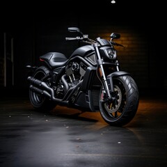 Obraz na płótnie Canvas Motorcycle on dark background