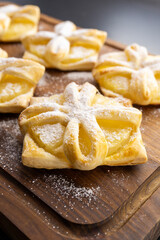 Puff pastry  pineapple tarts.food concept. dessert. bakery.
