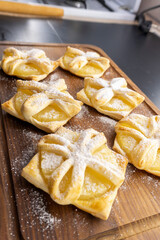 Puff pastry  pineapple tarts.food concept. dessert. bakery.