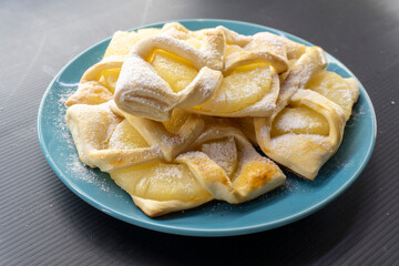 Puff pastry  pineapple tarts.food concept. dessert. bakery.