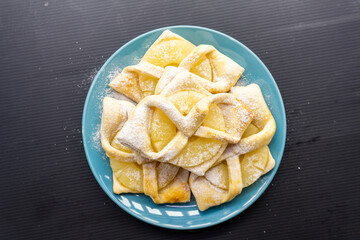 Puff pastry  pineapple tarts.food concept. dessert. bakery.