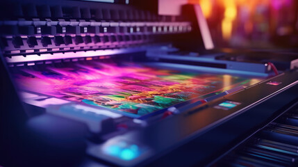 A big digital inkjet printing machine