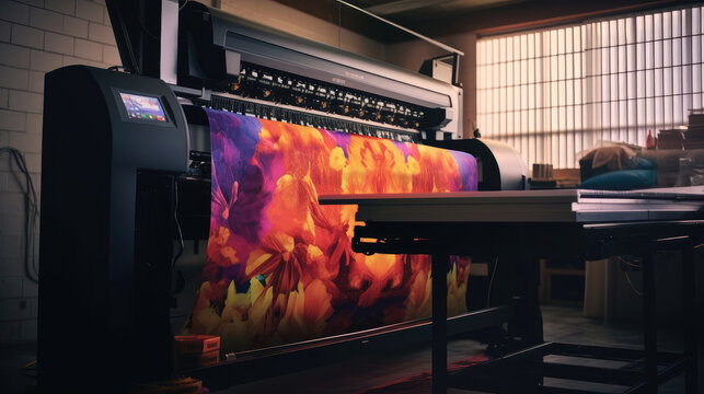 A big digital inkjet printing machine