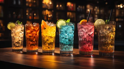 Fotobehang Set of alcoholic drinks. © andranik123