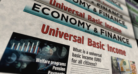 Universal basic income analysis technology newspaper printing media