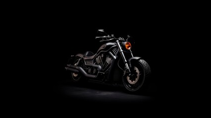 Motorcycle on dark background