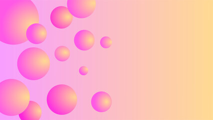 Side frames of cute pastel colors bubble spheres geometric background