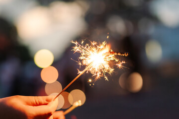花火　夏祭り　夜