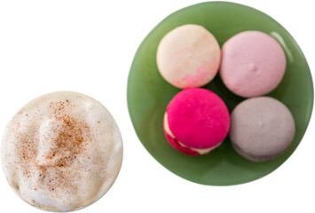 Digital png photo of cookies and cup of cocoa on transparent background