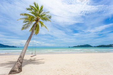 The Patong beach in Phuket, Thailand. Phuket is a popular destination famous for its beaches.