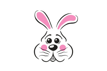 Fototapeta premium Digital png illustration of pink rabbit on transparent background