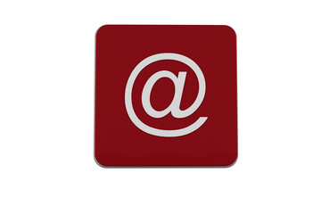 Digital png illustration of mail symbol on transparent background