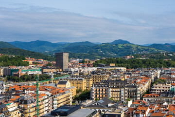 Scenic Mediterranean view: palm trees and crystal-clear sea