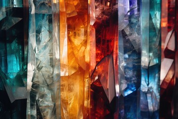 Backlit Translucent Crystals, Where Radiant Light Infuses Through Delicate Formations, Creating an Ethereal Display of Prismatic Beauty and Enchanting Visual Harmony.