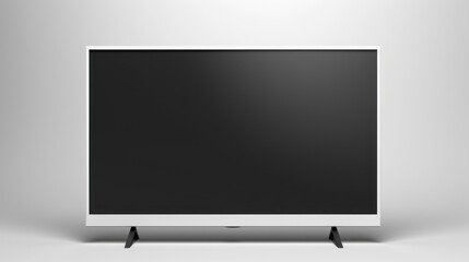 4K TV flat screen lcd or oled, plasma, realistic illustration, White blank monitor