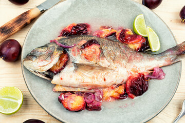 Dorado fish baked