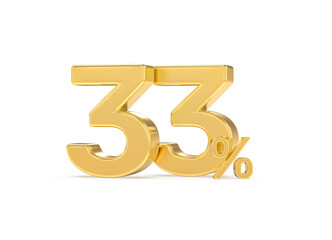 Obraz premium Number percent gold 3d