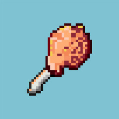 Pixel art of meat items. Meat for dungeon increase health game. Pixel art,8bits perfect for game asset or design asset element for your game design asset.