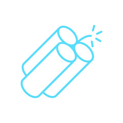 Dangerous dynamite bomb icon