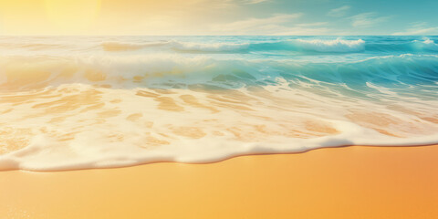 Fototapeta na wymiar Waves on the Beach Abstract Background