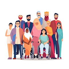 International Day of Persons with Disabilities poster illustration - Generative AI.