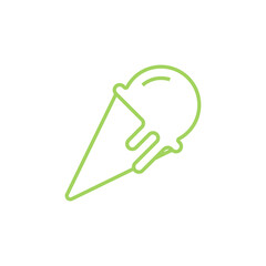 Melting ice cream cone illustration