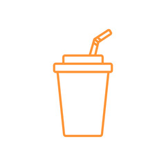 Fresh soft drink on the cup illustration
