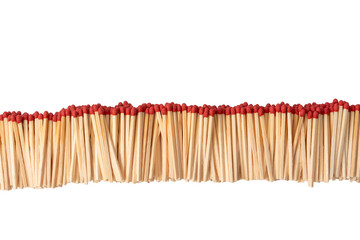 Boxes with new matchsticks isolated on a background.